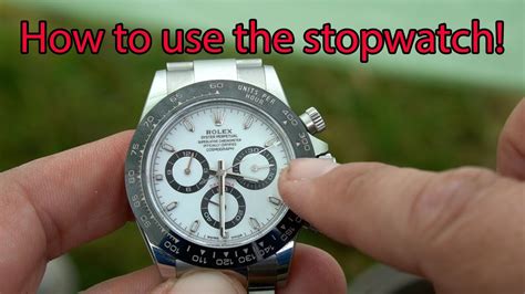 how to use rolex daytona stopwatch